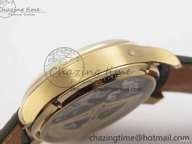 MIROTIME 0409 Compact Portugieser Perpetual Calendar IW503302 RG V9F 1:1 Best Edition White Dial on Brown Leather Strap A 7113